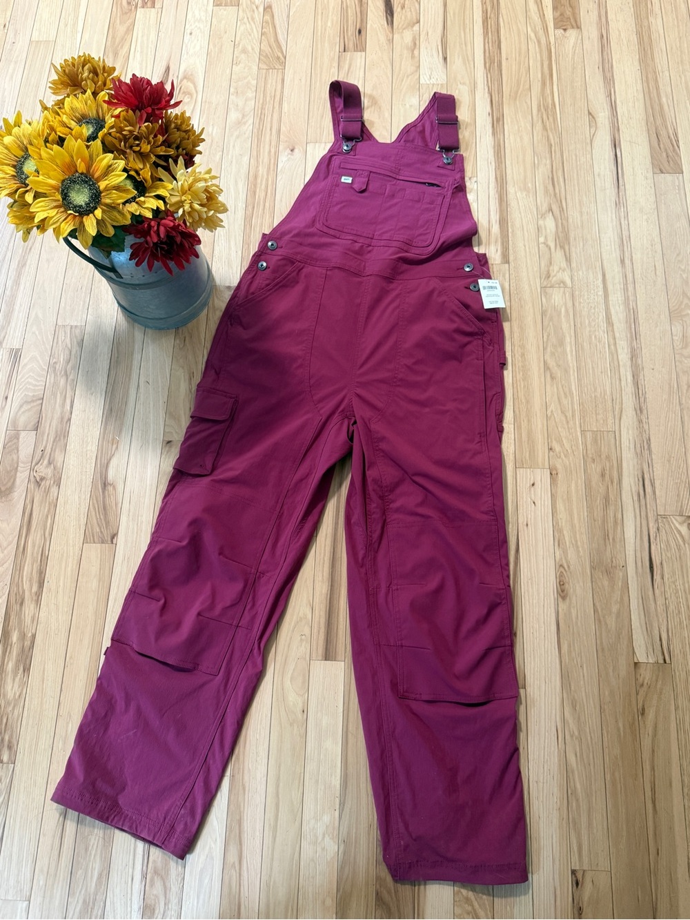 🌻Duluth Trading Co Burgundy Utility Cargo Overalls - Picture 5 of 10